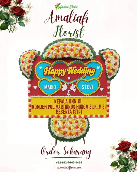 Papan Bunga Pernikahan Urei Faisei